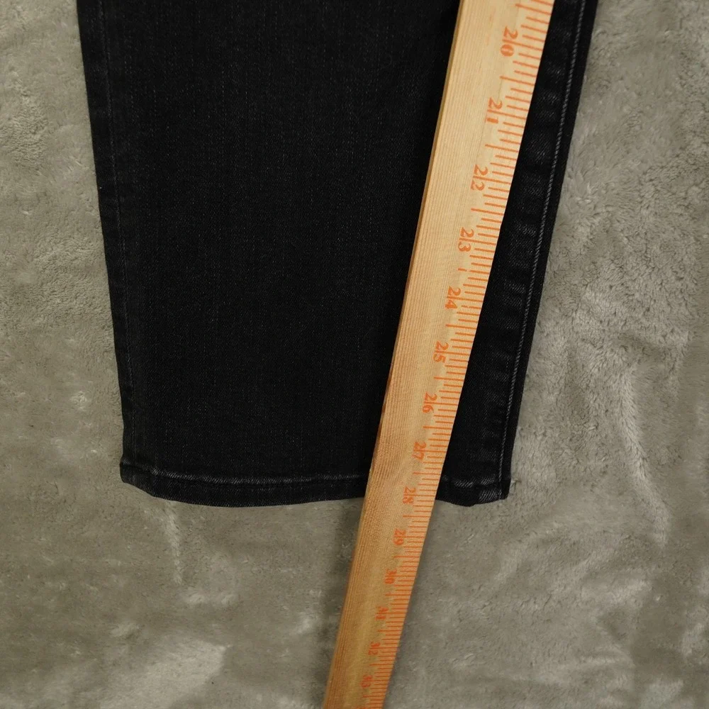 Frame Le Sleek Straight High Rise Ankle Jeans Women's 28 Meteor Black - Picture 6 of 11